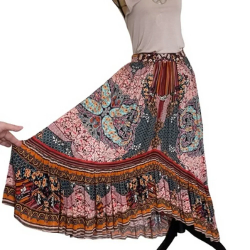 ANTHROPOLOGIE  ALLAIRE  HIGH-LOW MAXI SKIRT  by BHANUNI 100% viscose - SIZE 2 - Picture 13 of 13